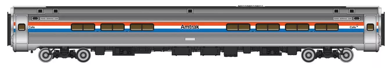 Walthers Proto 920-12280 HO Scale 85' Amfleet I Club Dinette Amtrak Phase III - Lighted