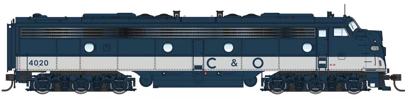 Walthers Proto 920-49913 HO Scale EMD E8A Diesel Chesapeake & Ohio C&O 4028 DC