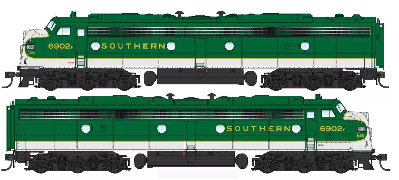 Walthers Proto 920-49921 HO Scale EMD E8A-A Diesel Southern SOU 6903/6915 DC