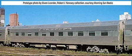 Walthers Proto 9610 HO Scale 85' Pullman-Standard Indian Series 11-double Bedroom Sleeper -- Santa Fe (Real Metal Finish w/decals)
