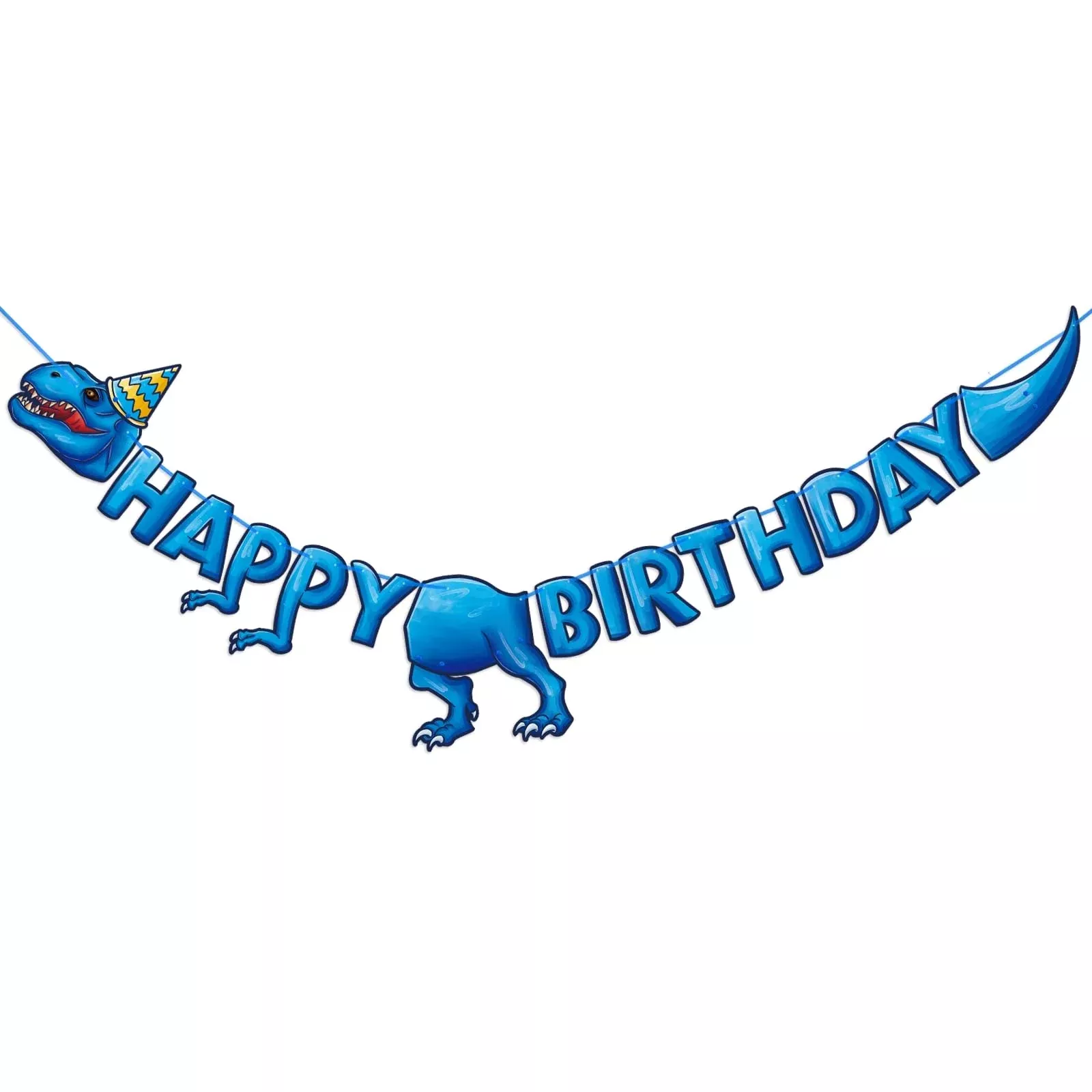 Wernnsai Birthday Party Banner - Dinosaur Happy Birthday Banner For Ki