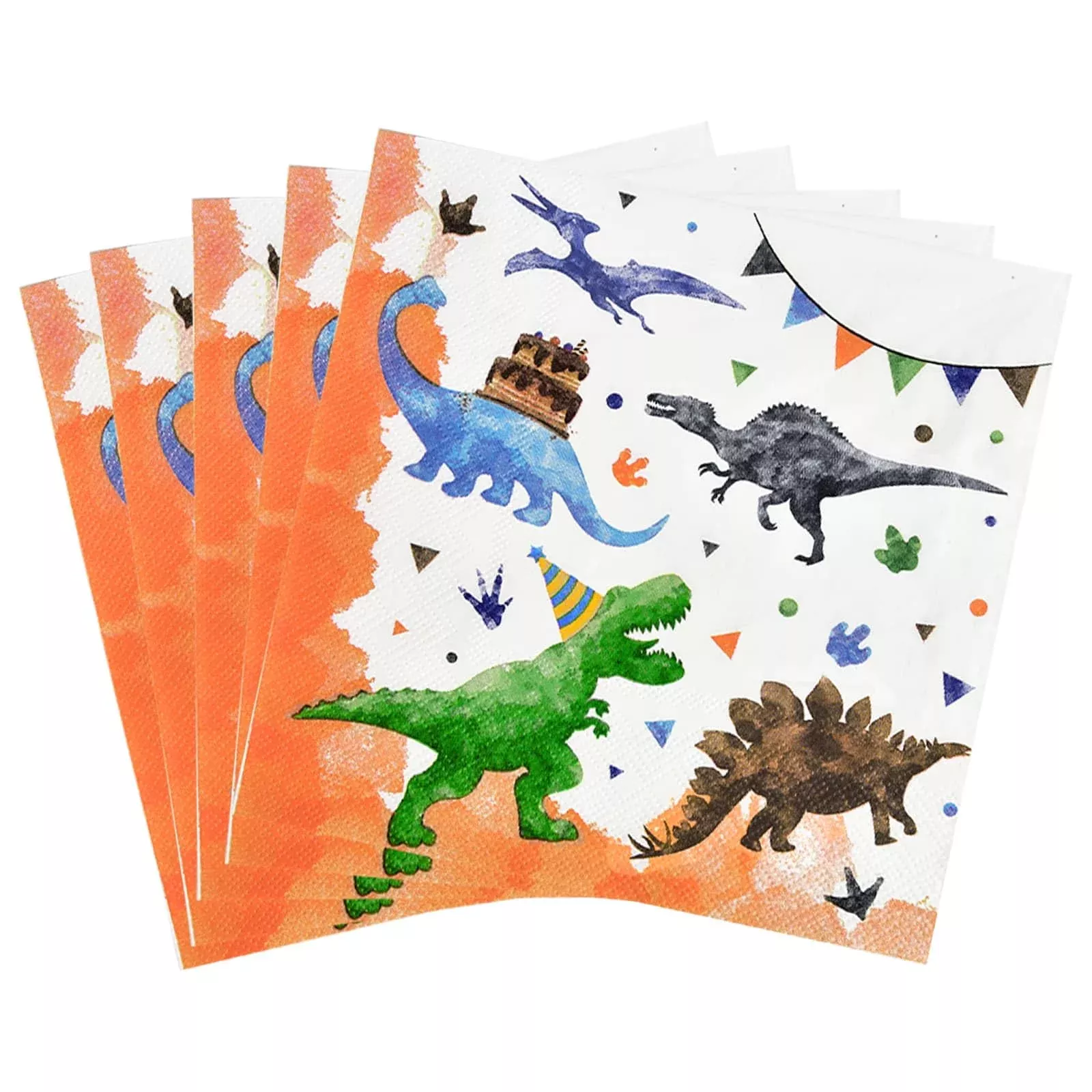 Wernnsai Dinosaur Birthday Decorations - 50 Pack Dinosaur Paper Napkin