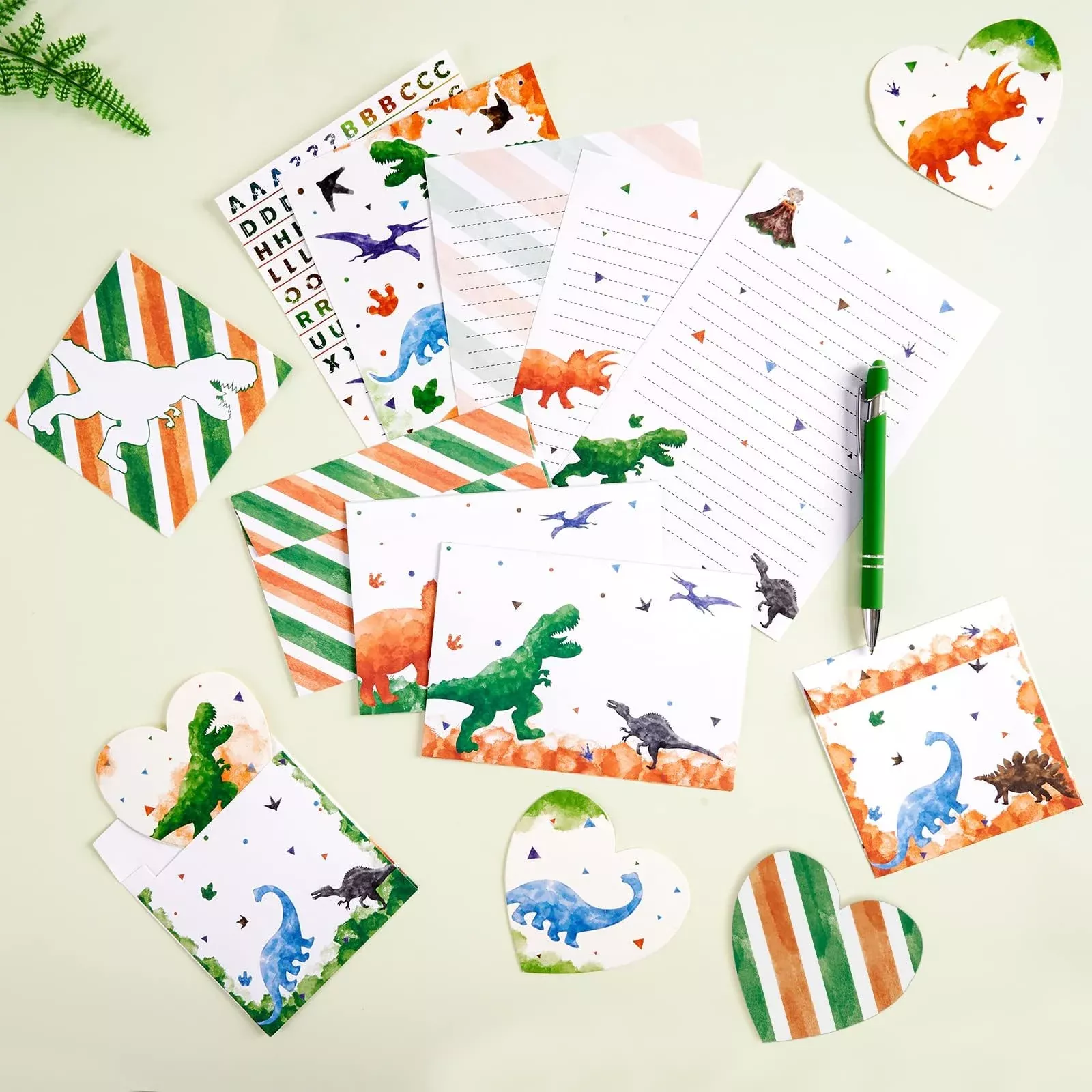 WERNNSAI Dinosaur Stationery Set for Kids, 69 Pcs, 7.