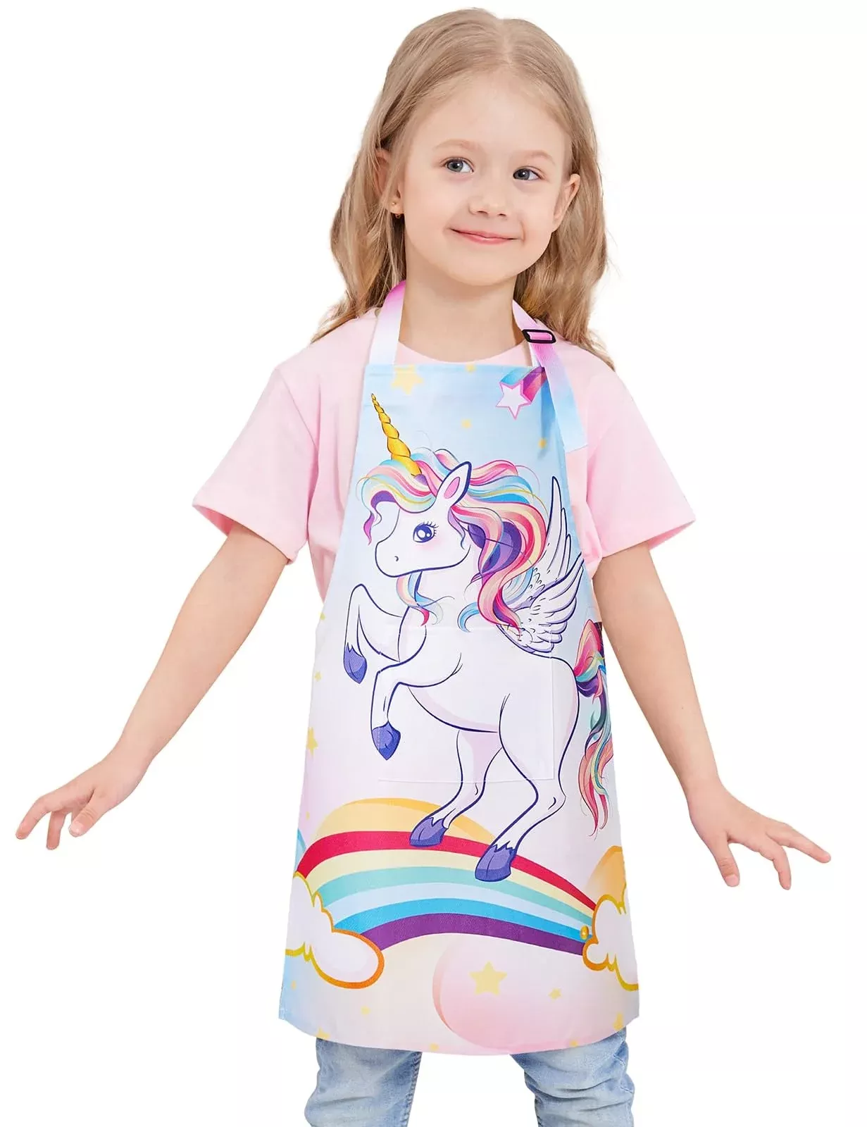 WERNNSAI Unicorn Kids Apron X-Small 18.8" x 15