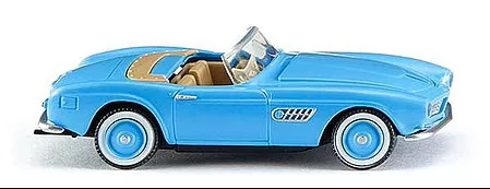 Wiking 82906 HO Scale 1956 BMW 507 Convertible - Assembled -- Light Blue