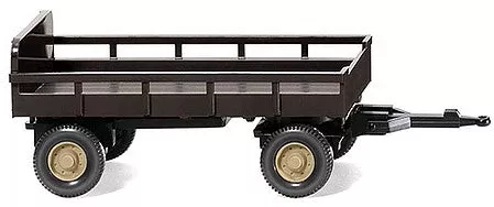 Wiking 86903 HO Scale 1951 Agricultural Trailer - Assembled -- Black