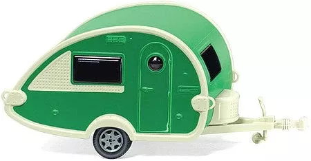 Wiking 9238 HO Scale T@B Camping Trailer - Assembled -- Green, White