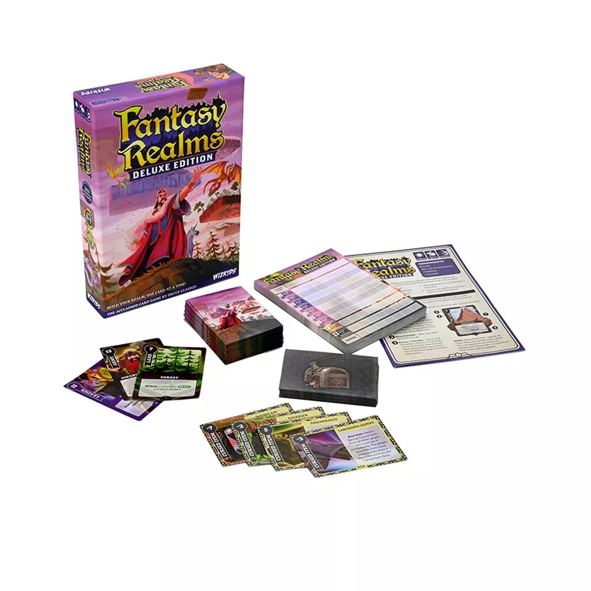WizKids Fantasy Realms Deluxe Edition Board Game - Small, Purple, Plas