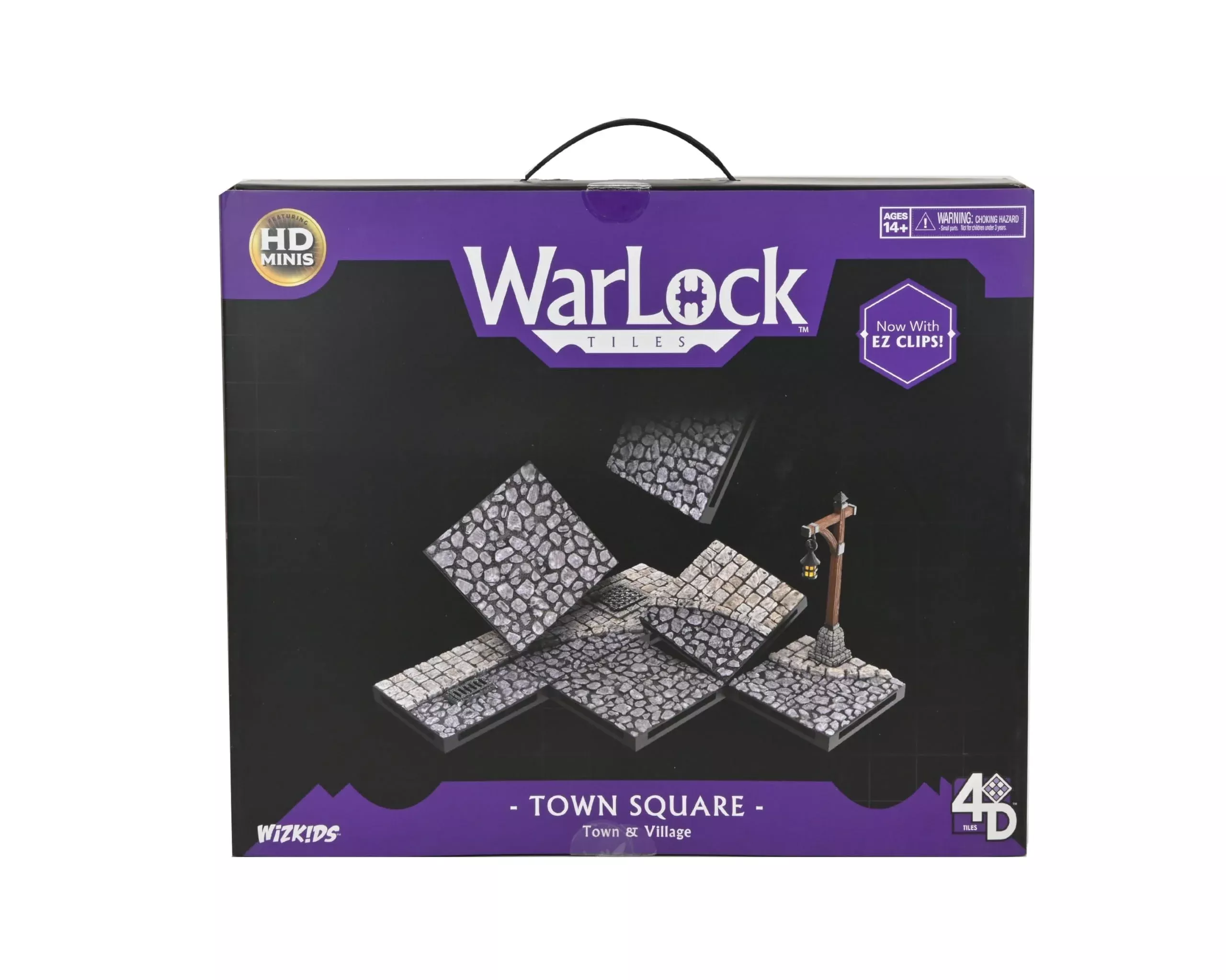 WizKids WarLock Tiles Base Set – Town Square, Mixed Color, Cardboard,