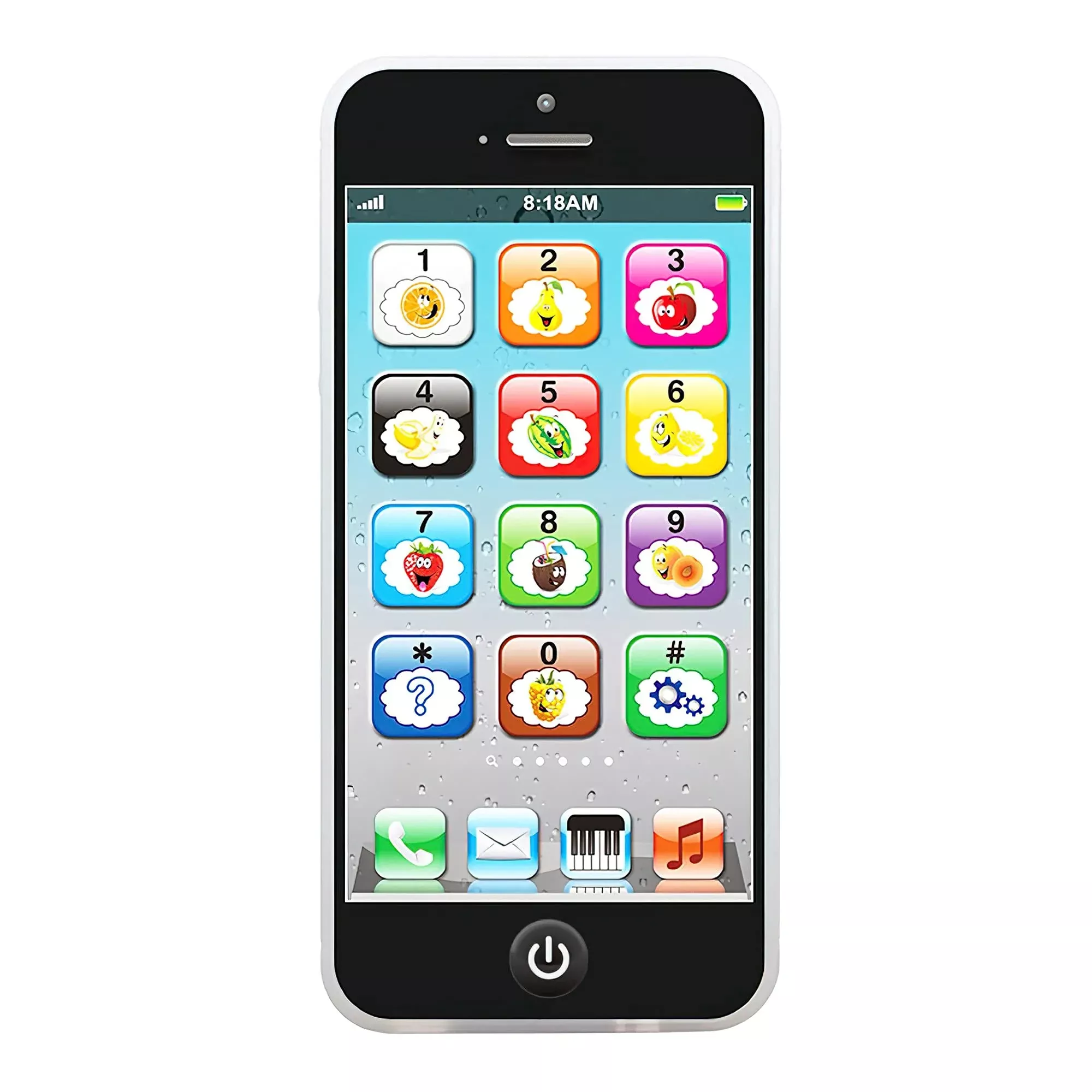 Wolmund Educational Baby Toy Cell Phone, Black, 4.9 x 2.