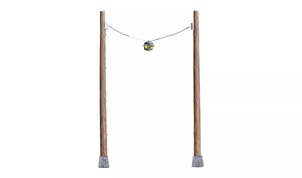 Woodland JP5652 HO Scale Just Plug Suspended Flashing Traffic Lights