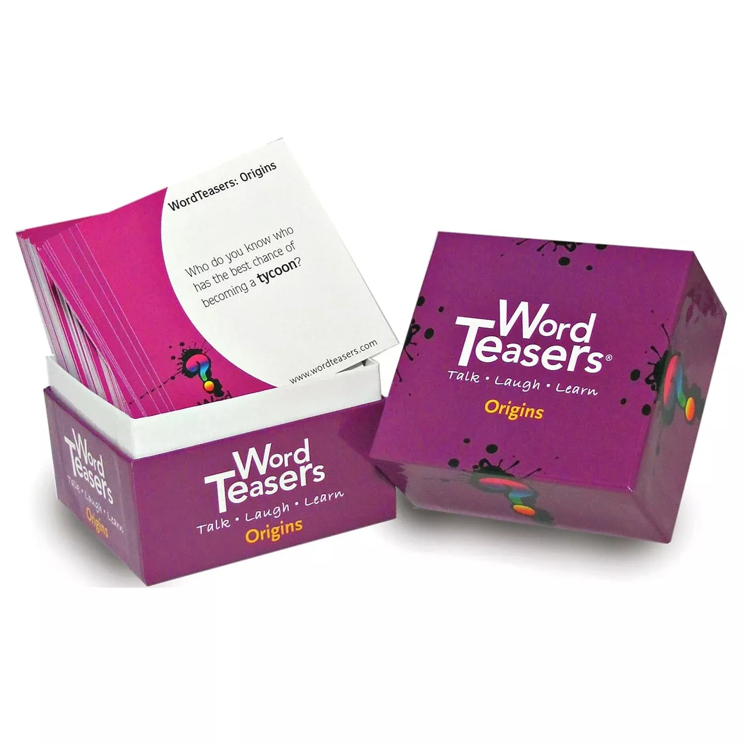 WORD TEASERS Conversation Starters Game - 150 Fun Language Cards, Purple
