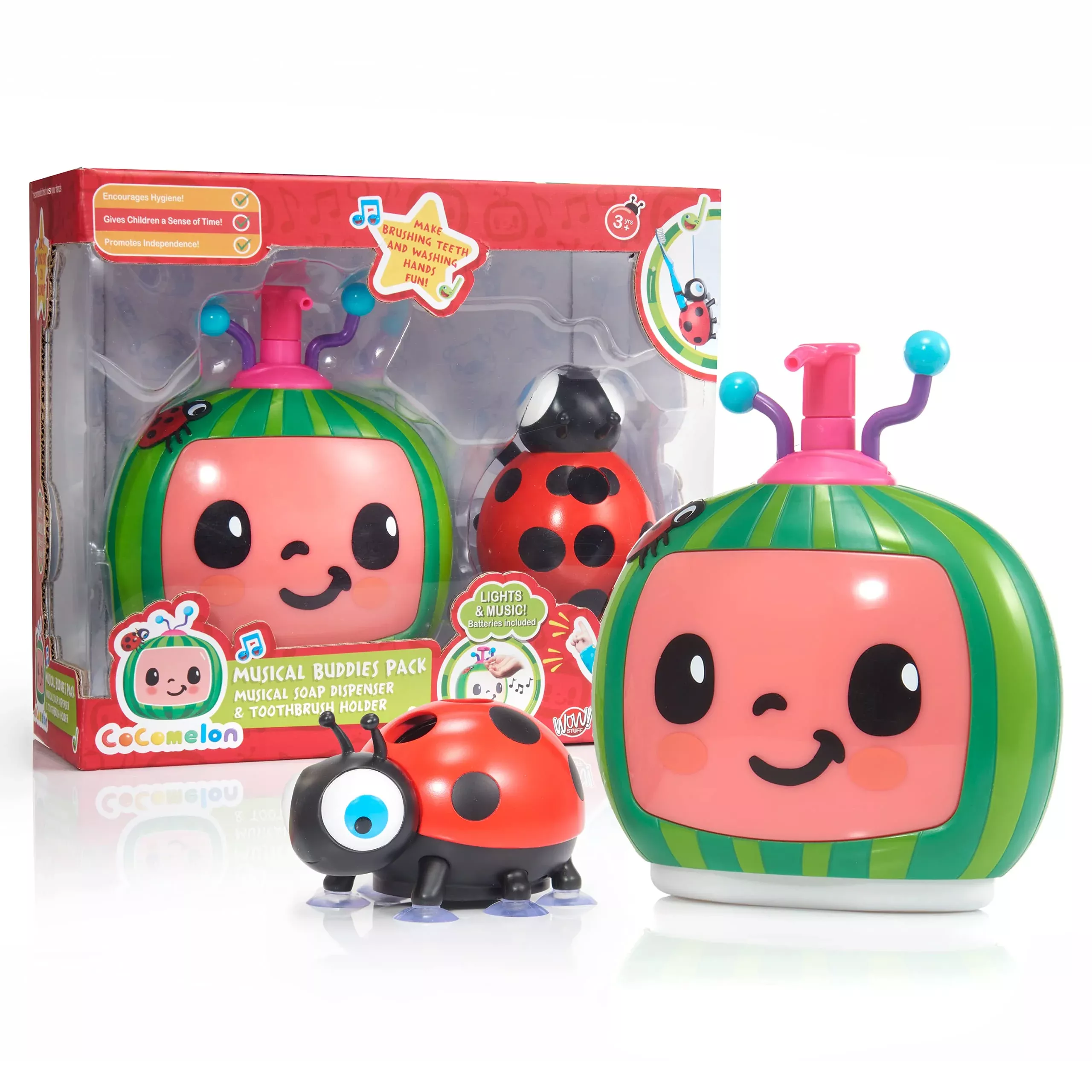 Wow! Stuff Cocomelon Toys Musical Buddies | Singing Soap Dispenser And