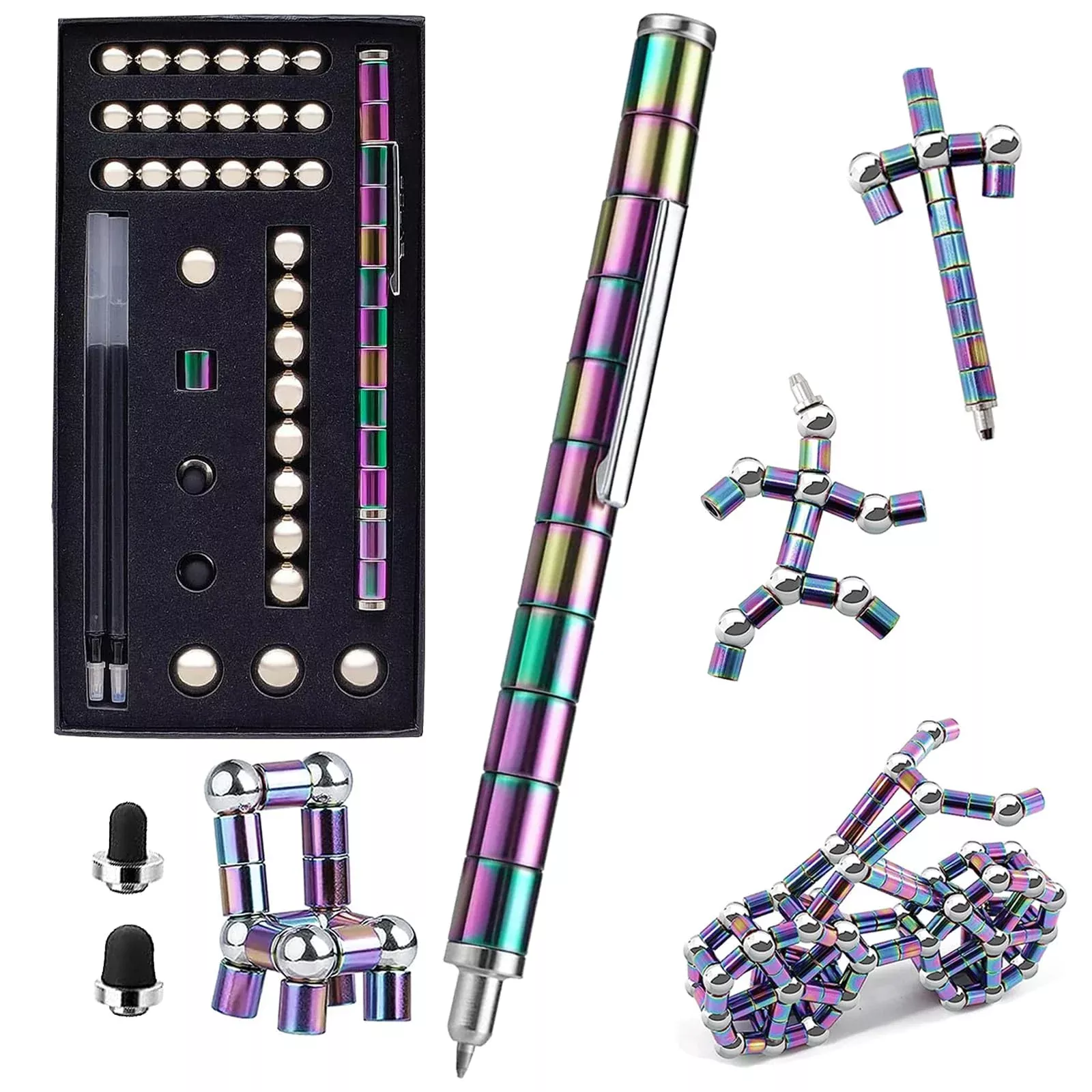 WQWQUU Fidget Pen Magnetic Decompression Toy Large Color