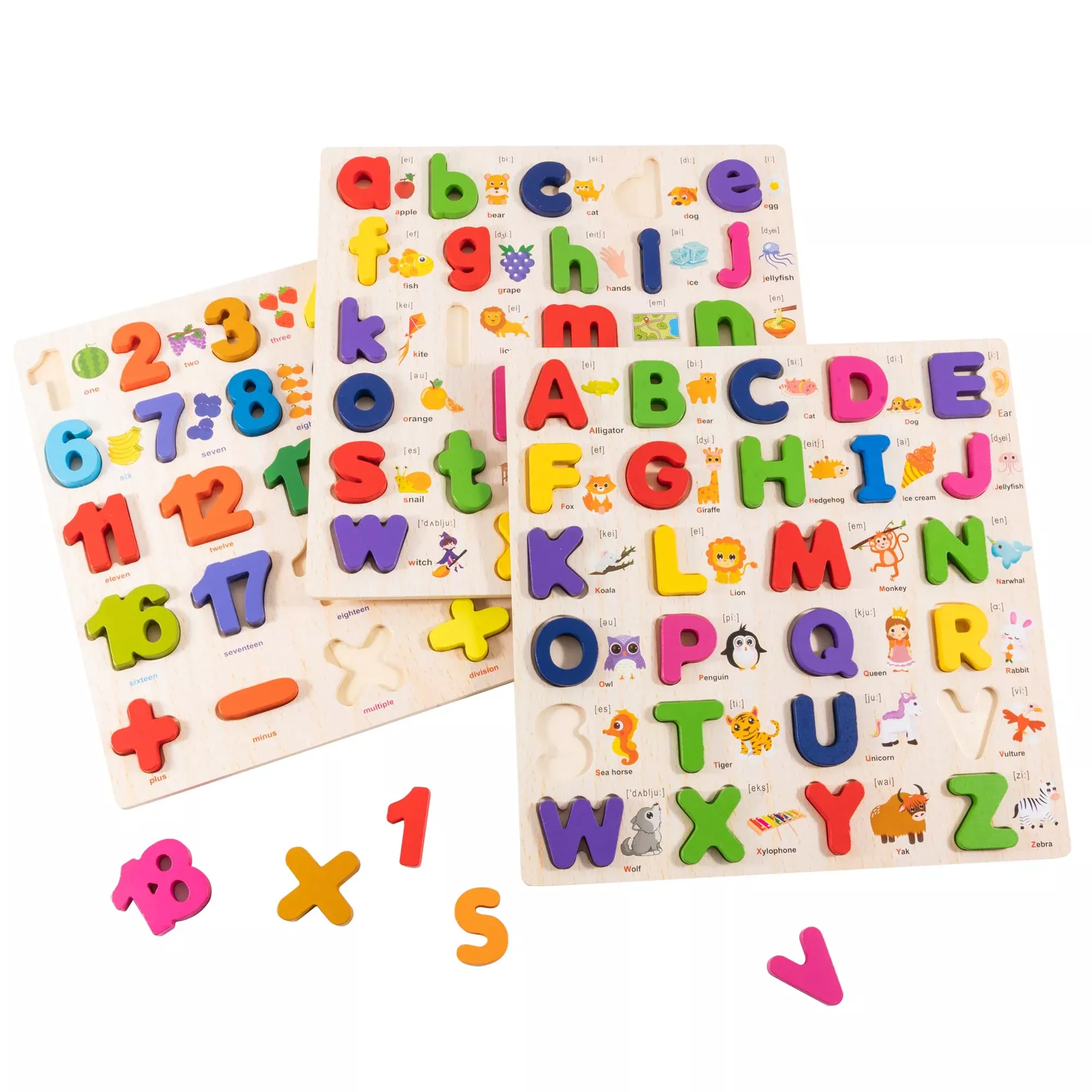 XJYQJD Wooden Puzzles Set for Toddlers, 72 Pieces, Multi