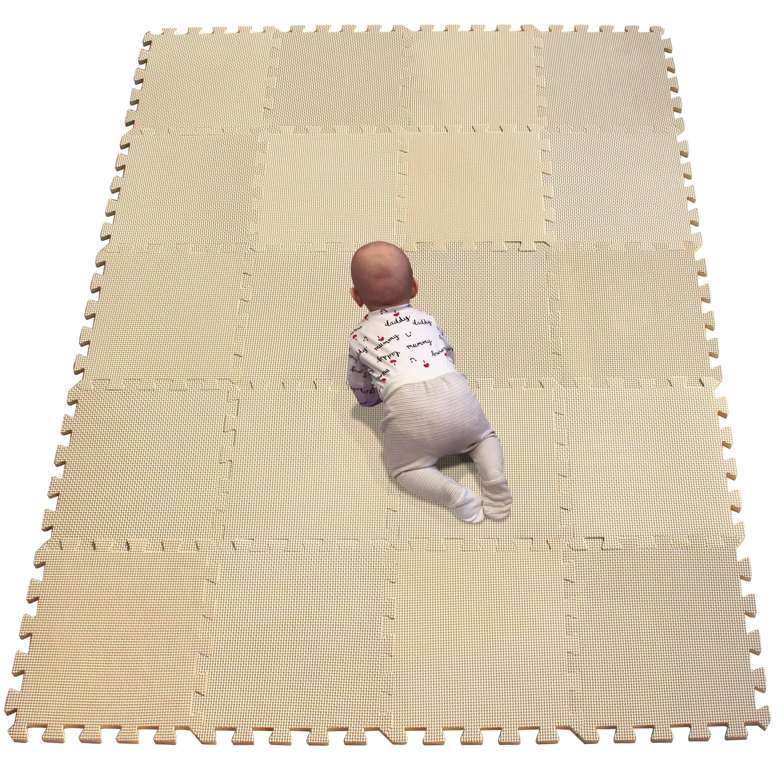 YIMINYUER Play Mat 142x114CM Beige EVA Foam 20 Pcs Set