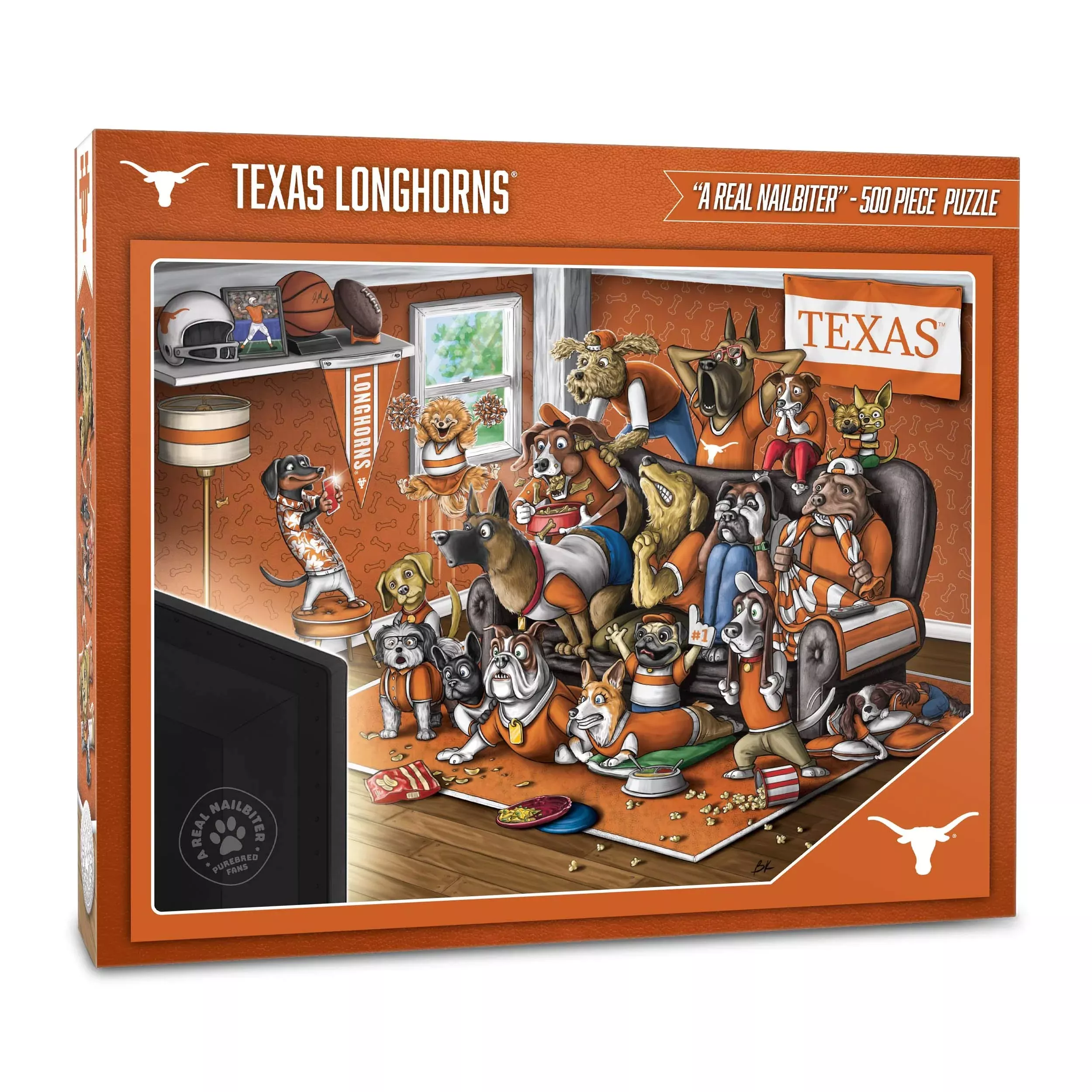 YouTheFan 500 Piece Puzzle - Team Colors - Fun Dog Illustrations