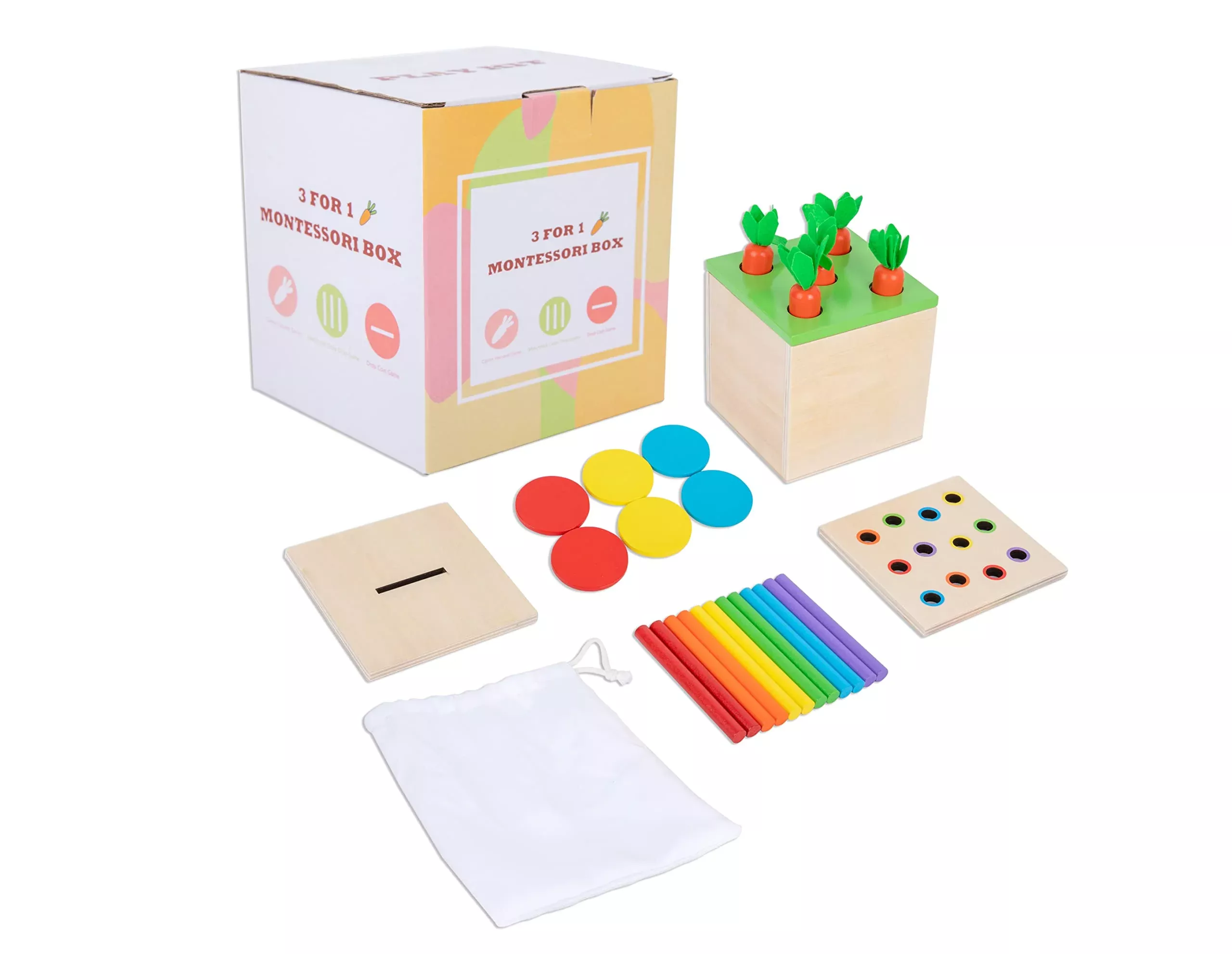 YunHe XinQiao Montessori Toys Play Kit Carrot Harvest Game Medium