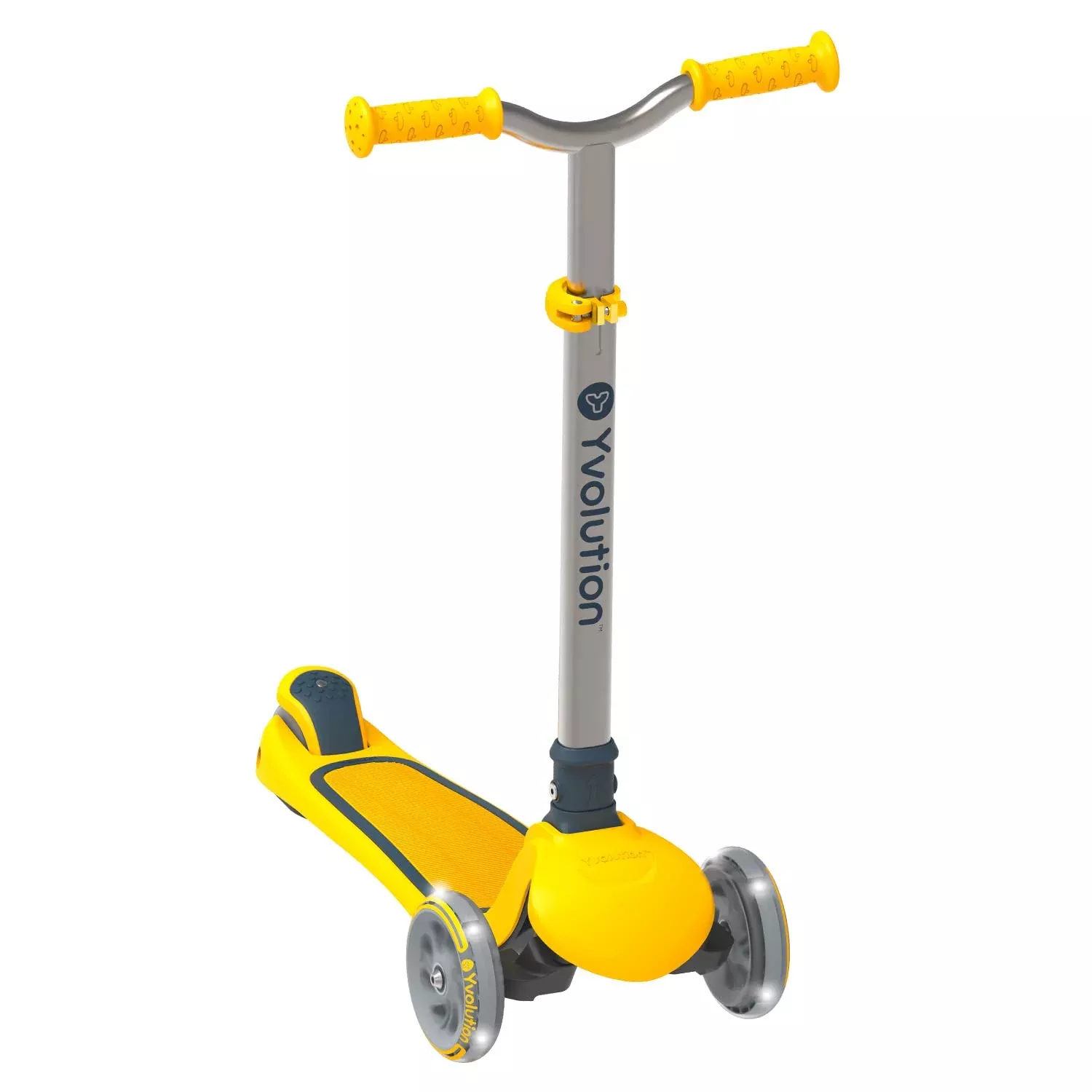 Yvolution Glider Air Scooter for Kids, Adjustable, Air Yellow