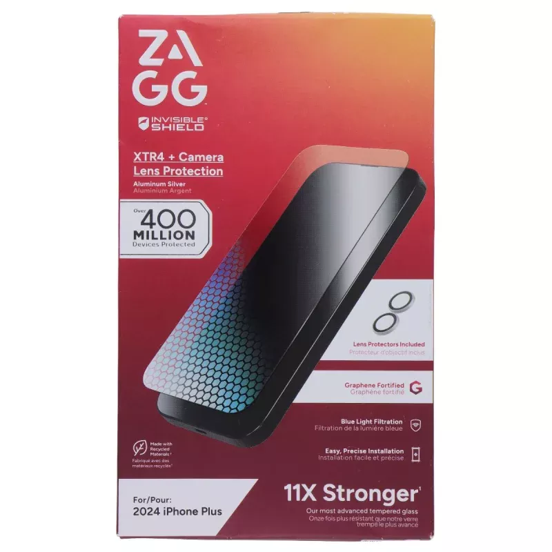 ZAGG XTR4 Screen Protector + Camera Lens for Apple iPhone 16 Plus