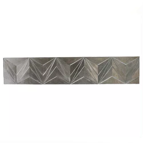 ZIG ZAG PLAQUE Animal Wall Sculpture Silver Finish Décor
