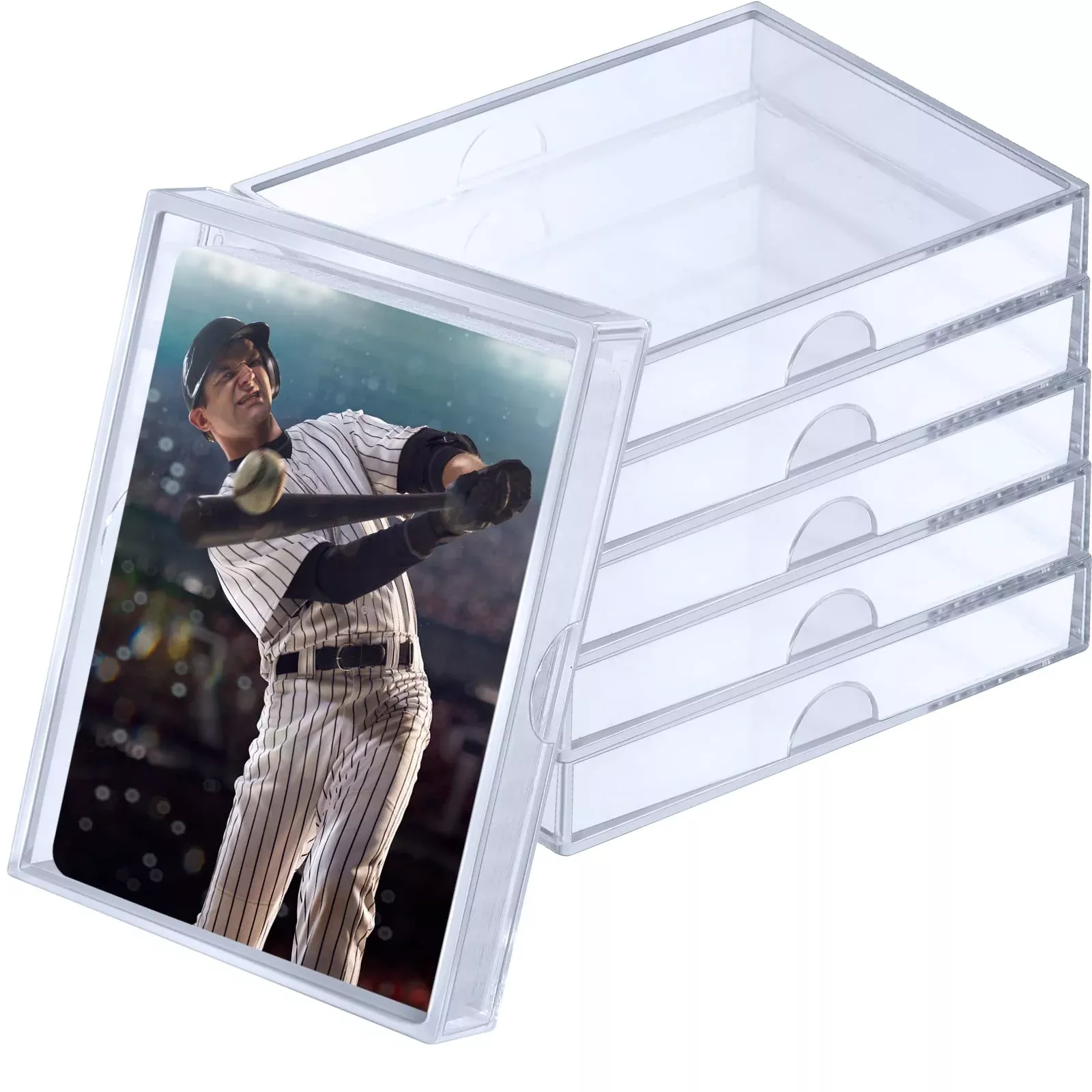 Zonon Clear Playing Card Holder Case, Acrylic, 3.82x2.8