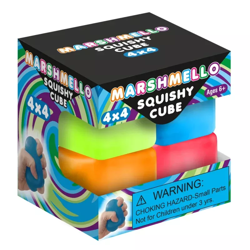 Zorbitz Marshmello Squishy 4x4 Mini Cube (Colors May Vary)