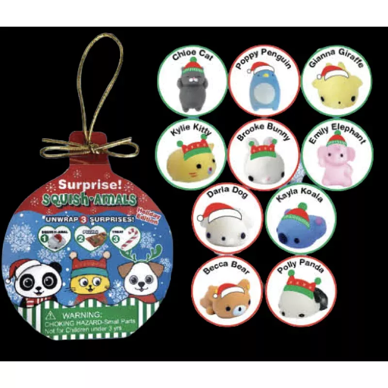 Zorbitz Squish-Amals Christmas Ornament (1 Chosen at Random)