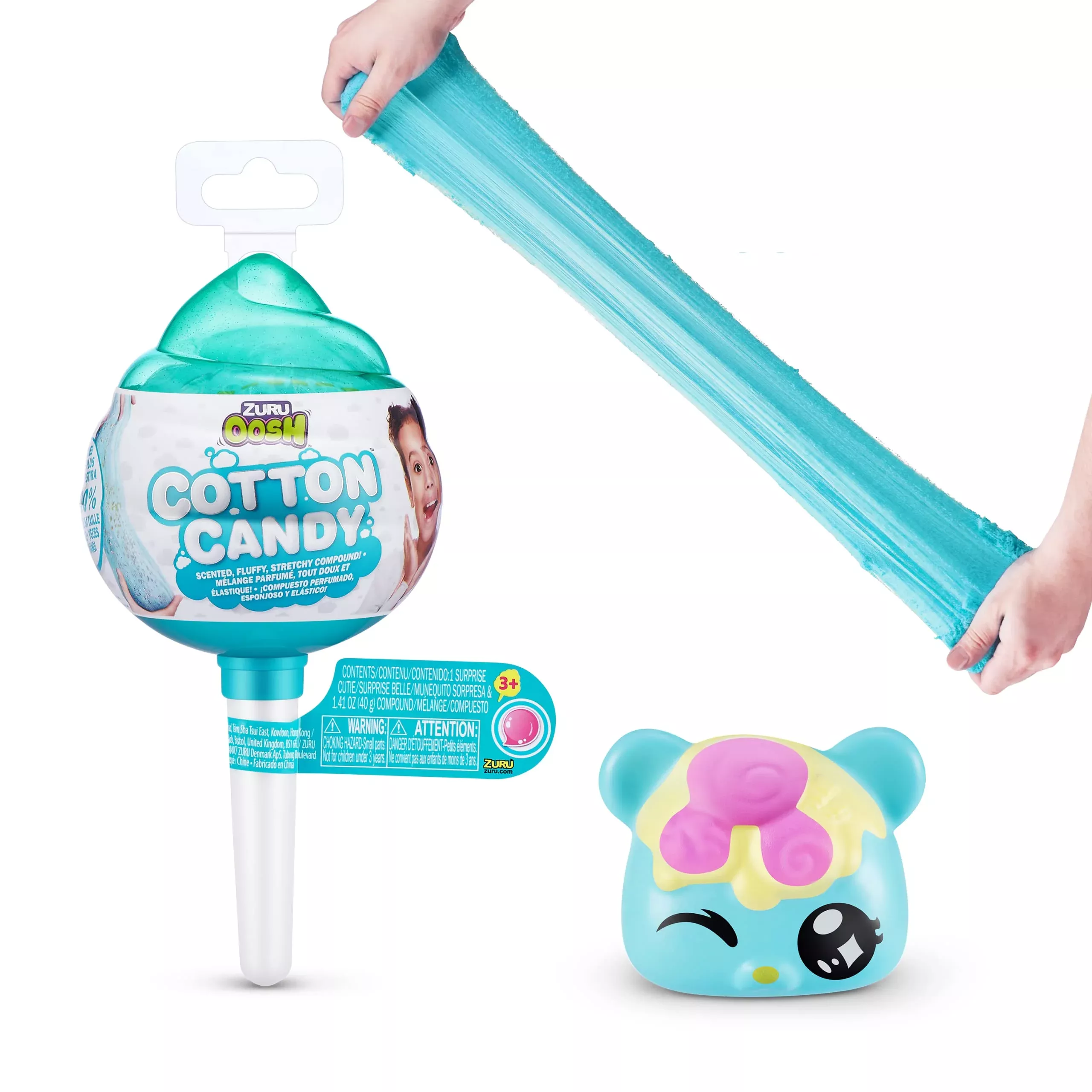 ZURU Oosh Slime Cotton Candy Cuties Series 2, Green, Scented, Soft, St