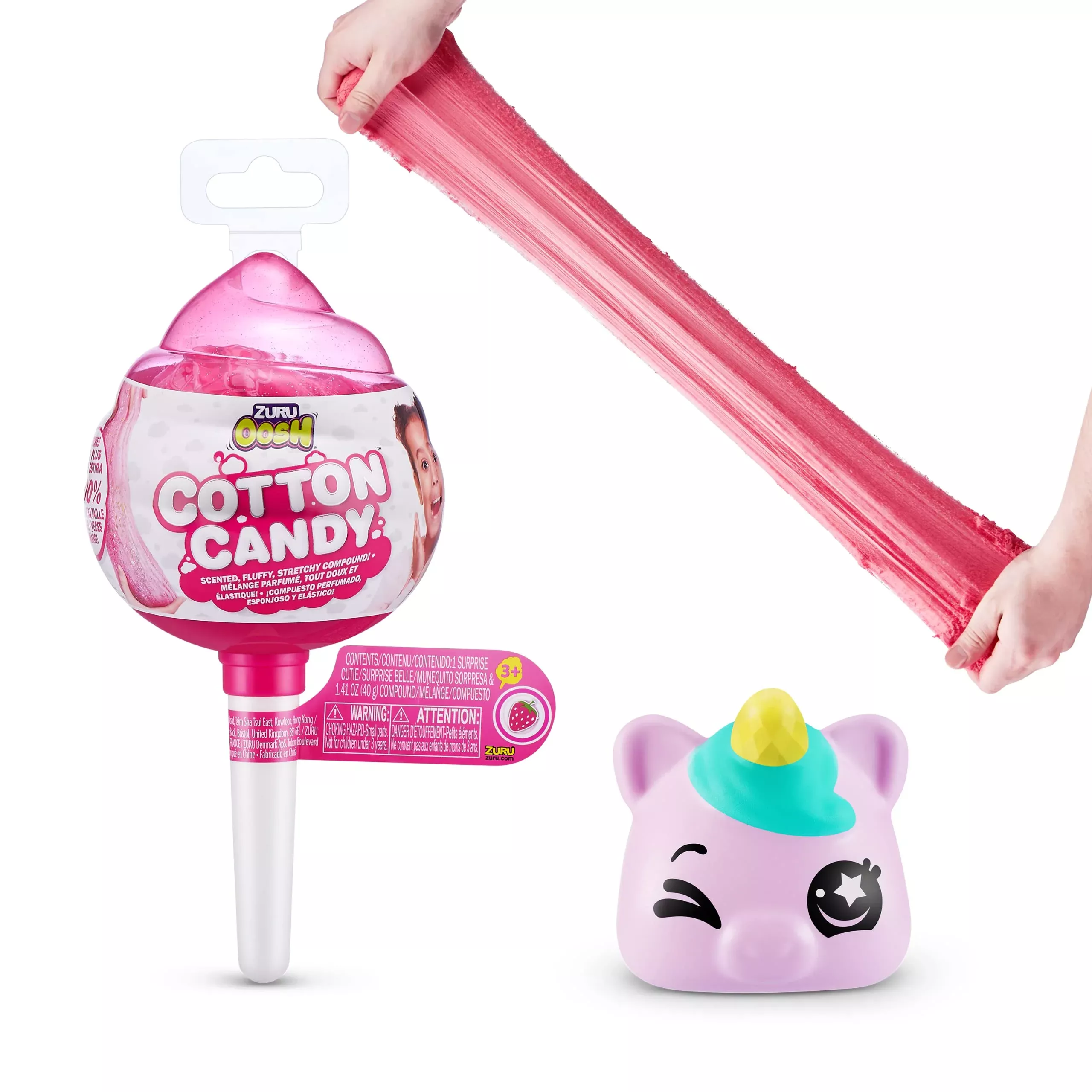 ZURU Oosh Slime Cotton Candy Cuties Series 2 - Pink, Scented, Squishy,