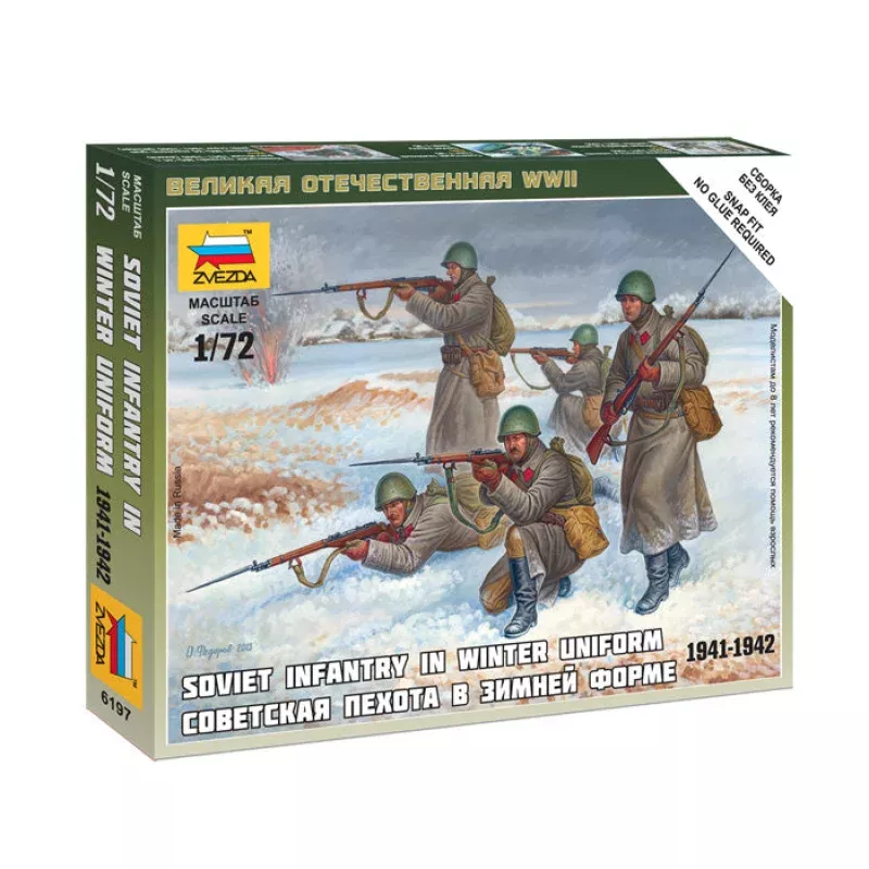 Zvezda 6197 1/72 Soviet Infantry Winter Figures Model Kit