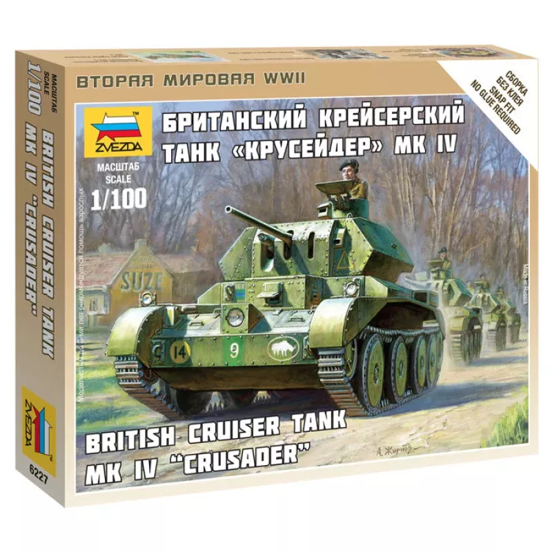 Zvezda 6227 1/100 British Tank Crusader Mk.Iv Model Kit
