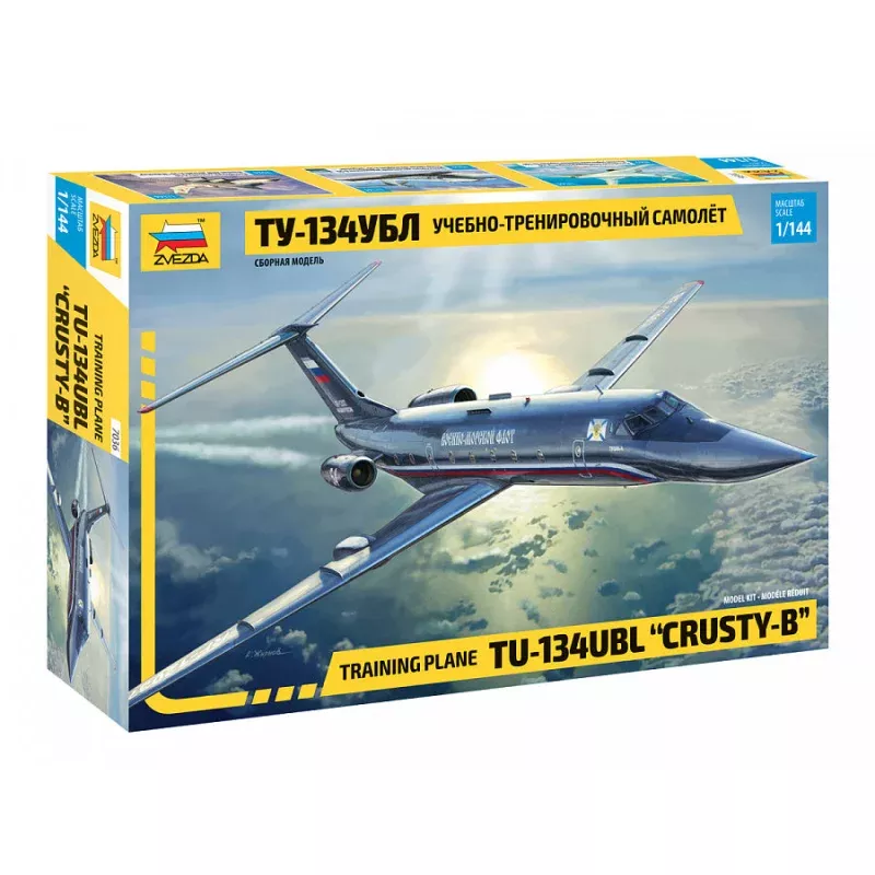 Zvezda 7036 1/144 TU-134UBL "Crusty-B" Training Aircraft Model Kit